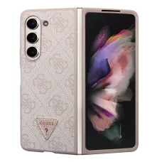 Samsung Galaxy Z Fold 5 GUESS 4G PU Leather Triangle bőr tok rózsaszín (GUHCZFD5P4TDPP)