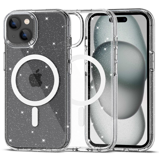 iPhone 15 Tech-Protect FlexAir MagSafe kompatibilný trblietavý priehľadný obal na telefón