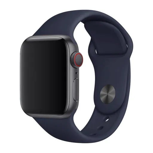 Apple Watch 1/2/3/4/5/6/7/8/9/SE/Ultra (42/44/45/49mm) TRPH szilikon óraszíj sötétkék