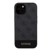 iPhone 15 Guess PU 4G Stripe Magsafe-kompatibilis tok, telefontok fekete (GUHMP15SG4GLGR) - 3. kép