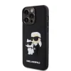 iPhone 13 Pro Max Karl Lagerfeld KLHCP13X3DRKCNK 3D Rubber Karl and Choupette tok fekete - 1. kép