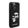 iPhone 13 Pro Max Karl Lagerfeld KLHCP13X3DRKCNK 3D Rubber Karl and Choupette tok fekete - 4. kép