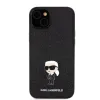 iPhone 15 Karl Lagerfeld KLHCP15SGKNPSK Fixed Glitter Metal Ikonik tok fekete - 3. kép