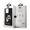 iPhone 15 Pro Karl Lagerfeld KLHCP15L3DRKCNK 3D Rubber Karl and Choupette tok fekete - 3. kép