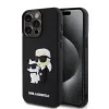 iPhone 15 Pro Max Karl Lagerfeld KLHCP15X3DRKCNK 3D Rubber Karl and Choupette tok fekete - 0. kép