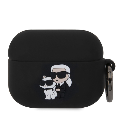 Airpods 3 Karl Lagerfeld KLA3RUNKC 3D Logo NFT Karl and Choupette Szilikon tok fekete Airpods 3 Karl Lagerfeld KLA3RUNKC 3D Logo NFT Karl and Choupette Szilikon tok fekete