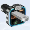 Bluetooth FM Transmiter P5 5.0 2x USB + 1x PD USB-C fekete - 0. kép