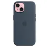 iPhone 15 szilikontok viharkék (MT0N3ZM/A) Apple gyári MagSafe-rögzítésű - 0. kép