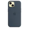 iPhone 15 szilikontok viharkék (MT0N3ZM/A) Apple gyári MagSafe-rögzítésű - 1. kép