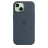 iPhone 15 szilikontok viharkék (MT0N3ZM/A) Apple gyári MagSafe-rögzítésű - 2. kép