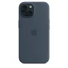 iPhone 15 szilikontok viharkék (MT0N3ZM/A) Apple gyári MagSafe-rögzítésű - 3. kép