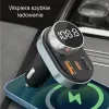 AWEI Bluetooth 5.0 MP3 kihangosító FM transmitter 1xUSB + 1xUSB-C (C-843) fekete - 1. kép