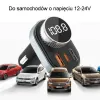 AWEI Bluetooth 5.0 MP3 kihangosító FM transmitter 1xUSB + 1xUSB-C (C-843) fekete - 3. kép