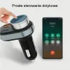 AWEI Bluetooth 5.0 MP3 kihangosító FM transmitter 1xUSB + 1xUSB-C (C-843) fekete - 4. kép