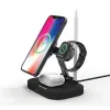 AWEI Indukciós töltő 4 az 1-ben 15 W gyorstöltő (W22) fekete (iPhone Magsafe, Apple Watch, Airpods, Apple Pencil Lightning) - 0. kép