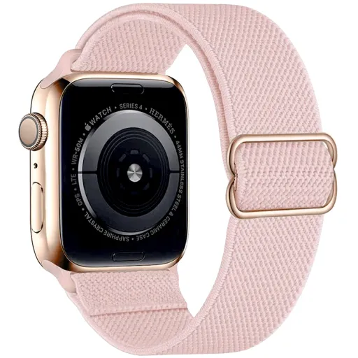 Apple Watch 1/2/3/4/5/6/7/8/9/SE (38/40/41mm) TRPH szövet óraszíj rózsaszín
