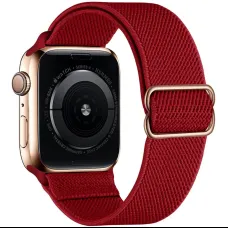 Apple Watch 1/2/3/4/5/6/7/8/9/SE (42/44/45mm) TRPH szövet óraszíj piros