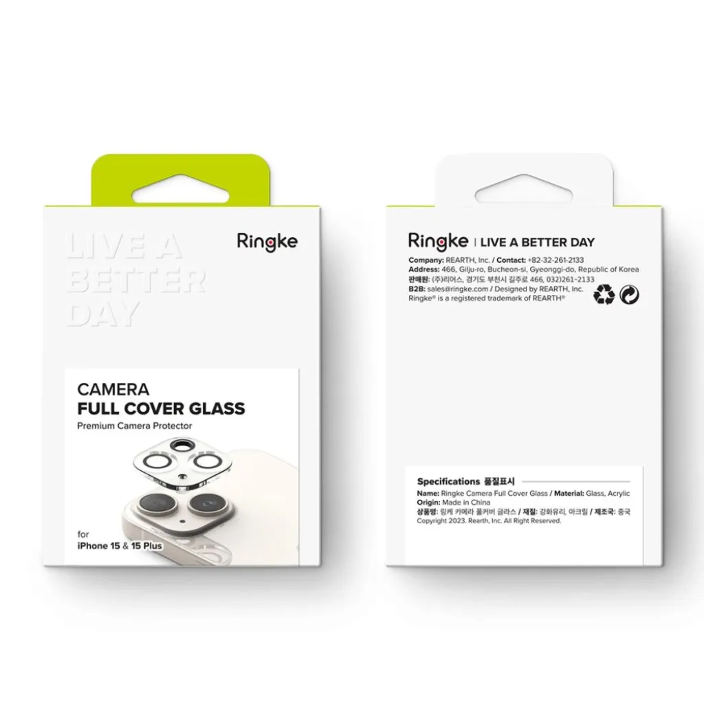 iPhone 15 / 15 Plus Ringke hátlapi kameralencse védő keret 2 db - 9