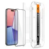 iPhone 15 Spigen Kijelzővédő Fólia FC ''EZ FIT'' kerettel 2 db fekete (AGL06904) - 4. kép