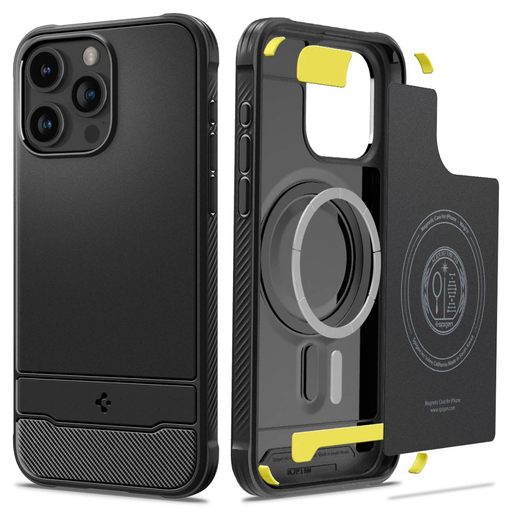 iPhone 15 Pro Max Spigen Rugged Armor Mag MagSafe tok matt fekete (ACS06561) iPhone 15 Pro Max Spigen Rugged Armor Mag MagSafe tok matt fekete (ACS06561)