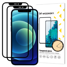 iPhone 12/12 Pro Wozinsky 2 x Full Glue Super Tough kijelzővédő fólia fekete