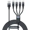 Joyroom S-1T4018A18 4 az 1-ben kábel USB-A - USB-C /2x Lightning / Micro USB 1.2m fekete - 3. kép