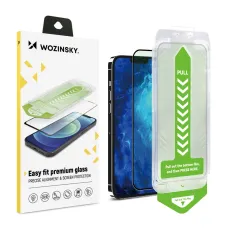 iPhone 14 Pro Wozinsky Premium Glass 9H edzett kijelzővédő üvegfólia szerelőkerettel fekete