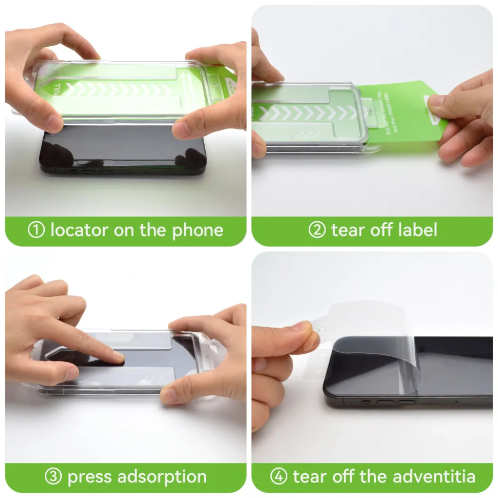 iPhone 15 Plus Wozinsky Premium Glass 9H edzett kijelzővédő üvegfólia szerelőkerettel fekete - 10