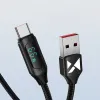 Wozinsky WUACC2 USB A - USB C kábel kijelzővel 66W 6A 2m fekete - 1. kép