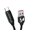 Wozinsky WUACC1 USB A - USB C kábel kijelzővel 66W 6A 1m fekete - 0. kép