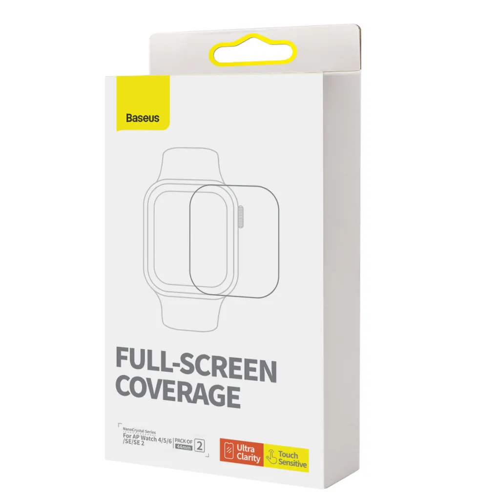 Apple Watch 4/5/6/SE/SE2 40mm Baseus NanoCrystal védőfólia készlet 2db + rögzítőkészlet átlátszó - 9