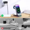 Joyroom 3 az 1-ben vezeték nélküli indukciós töltőállvány iPhone, Apple Watch, Airpods (15W) fekete (JR-WQN01) töltőállomás - 3. kép