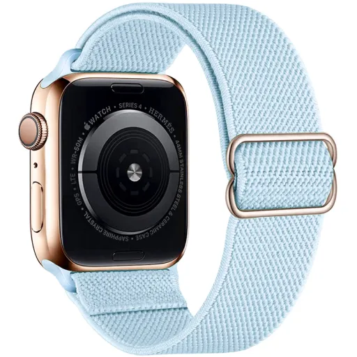 Apple Watch 1/2/3/4/5/6/7/8/9/SE (38/40/41mm) TRPH szövet óraszíj világoskék