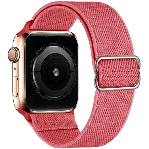 Apple Watch 1/2/3/4/5/6/7/8/9/SE (38/40/41mm) TRPH szövet óraszíj rózsaszín