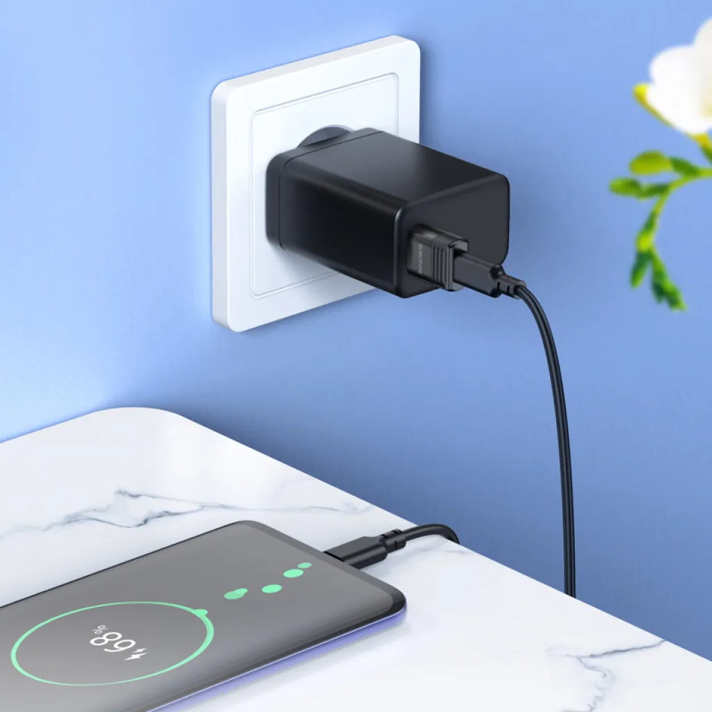 Borofone BV18 USB - Type C adapter fekete - 6