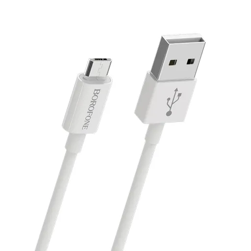 Borofone BX22 Bloom USB - micro USB kábel 2,4A 1m fehér