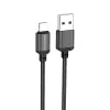 Borofone Sharp BX87 USB - Lightning kábel 2,4A 1m fekete - 0. kép