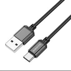 Borofone Sharp BX87 USB - Type C kábel 3A 1m fekete