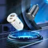 Borofone BZ22 autós töltő USB + Type C QC 3.0 PD 30W fekete - 1. kép