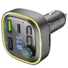 Borofone BC48 Broad FM Transmitter Bluetooth, MP3 2xUSB + Type C QC 3.0 18W fekete - 3. kép