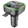Borofone BC48 Broad FM Transmitter Bluetooth, MP3 2xUSB + Type C QC 3.0 18W fekete - 4. kép