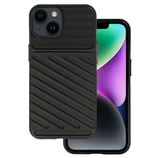 iPhone 15 Thunder fokozott védelmet biztosító flexibilis TPU tok fekete