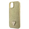 iPhone 15 Guess Rhinestones Triangle Metal Logo tok arany (GUHCP15SHDGTPD) - 1. kép