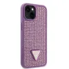 iPhone 15 Guess Rhinestones Triangle Metal Logo tok lila (GUHCP15SHDGTPU) - 1. kép