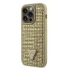 iPhone 15 Pro Guess Rhinestones Triangle Metal Logo tok arany (GUHCP15LHDGTPD) - 4. kép