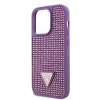 iPhone 15 Pro Guess Rhinestones Triangle Metal Logo tok lila (GUHCP15LHDGTPU) - 2. kép