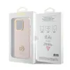 iPhone 15 Pro Max Guess Liquid Silicone 4G Strass Metal Logo tok rózsaszín (GUHCP15XM4DGPP) - 0. kép