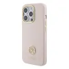 iPhone 15 Pro Max Guess Liquid Silicone 4G Strass Metal Logo tok rózsaszín (GUHCP15XM4DGPP) - 4. kép