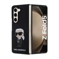 Samsung Galaxy Z Fold 5 Karl Lagerfeld Liquid Silicone Ikonik NFT tok fekete (KLHCZFD5SNIKBCK)