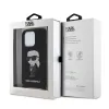 iPhone 15 Karl Lagerfeld Liquid Silicone Crossbody Ikonik tok fekete (KLHCP15SSCBSKNK) - 4. kép